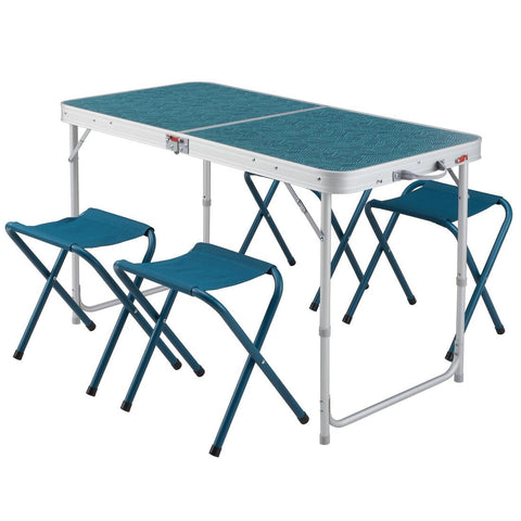 





TABLE DE CAMPING PLIANTE - 4 TABOURETS - 4 À 6 PERSONNES