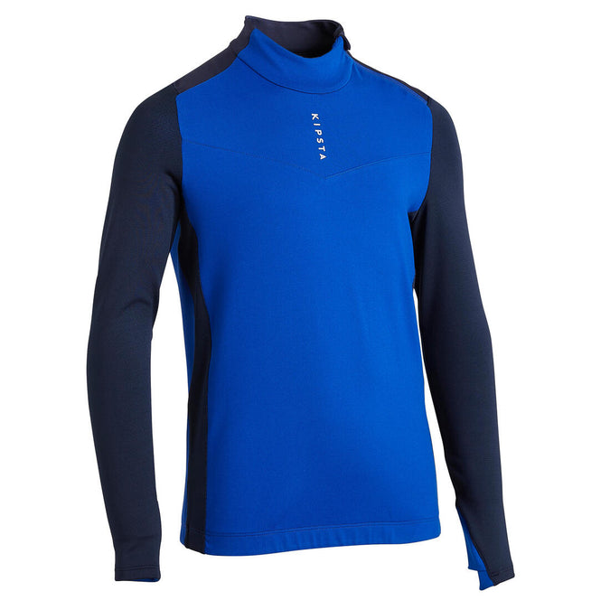 





Sweat de football d'entrainement enfant 1/2 ZIP T900 bleu et gris, photo 1 of 10