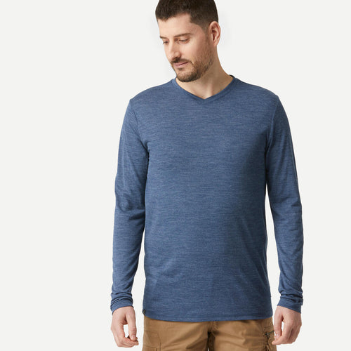 





T-shirt laine mérinos de trek voyage - TRAVEL 500 manches longues homme