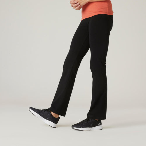 





Legging fitness long coton extensible bas resserable femme - Fit+ gris chiné