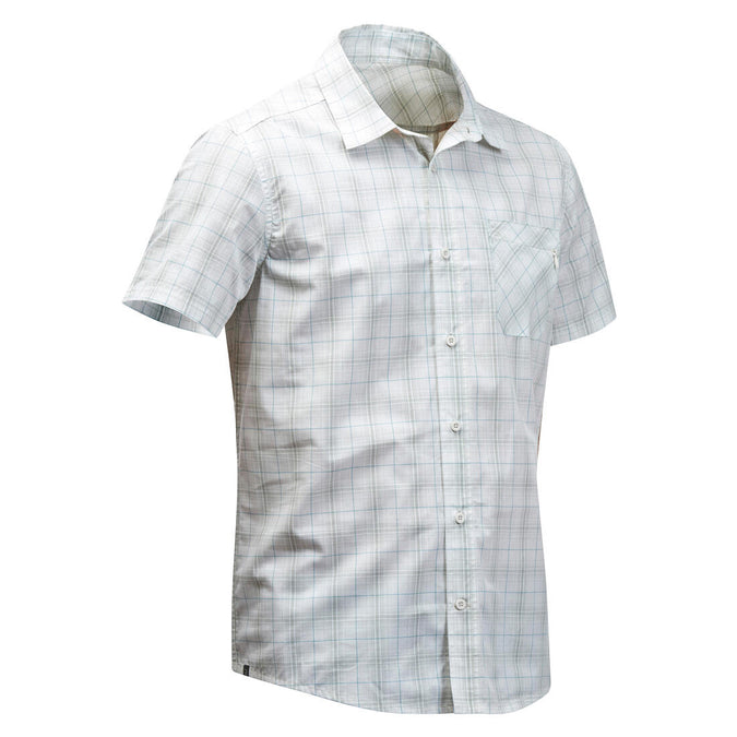 





Chemise de Trekking voyage TRAVEL 100 carreaux manches courtes noire homme, photo 1 of 25