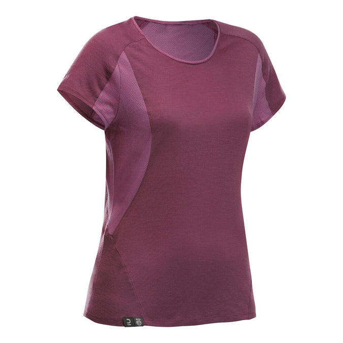 





T-shirt de trek manches courtes en laine mérinos - Femme - MT500, photo 1 of 55