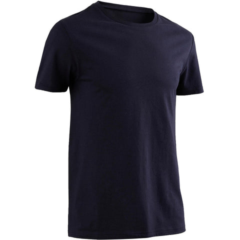 





T-shirt fitness Sportee manches courtes slim coton col rond homme blanc glacier