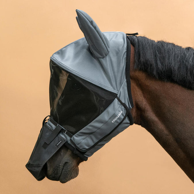 





Masque anti-mouche équitation avec arceau Cheval et Poney - gris asphalte, photo 1 of 8