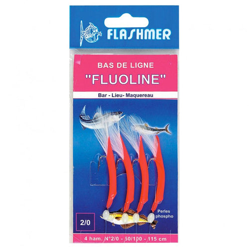 





Bas de ligne Fluoline 4 hameçons N°2/0 pêche en mer
