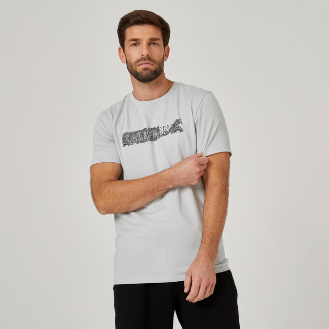 





T-shirt fitness manches courtes slim coton col rond homme noir à motifs, photo 1 of 35