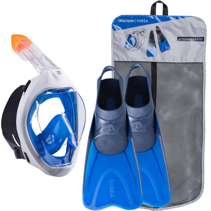 





Kit de snorkeling masque Easybreath 500 palmes Adulte - bleu, photo 1 of 18