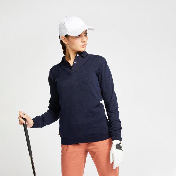 





Pull de golf col V femme MW500, photo 1 of 6