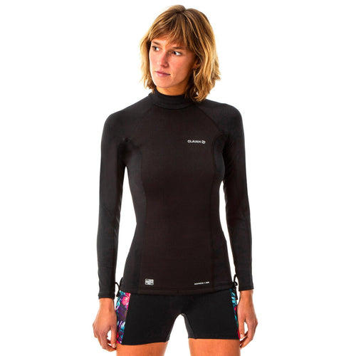 





Tee shirt anti UV surf néoprène et polaire manches longues femme noir