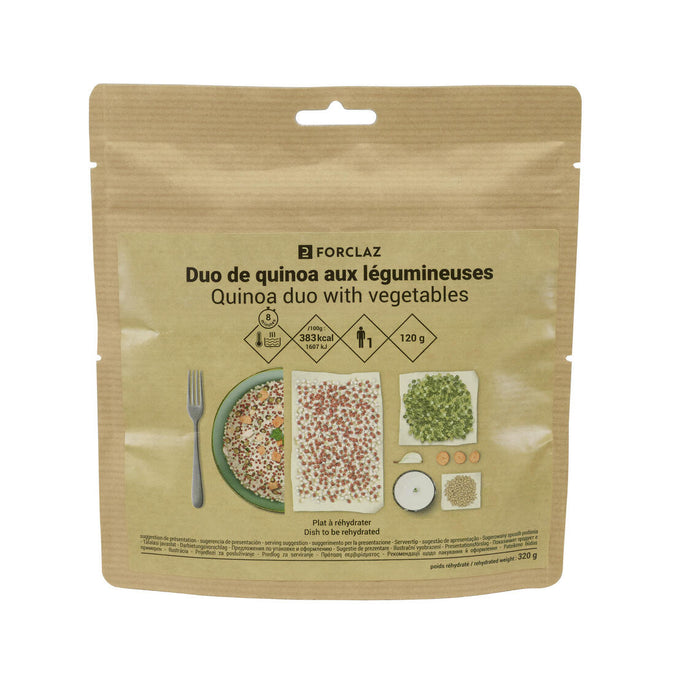 





Repas déshydraté végétarien - Duo de quinoa aux légumineuses - 120 g, photo 1 of 3