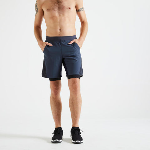 





Short de fitness 2 en 1 collection respirant poche zippé homme